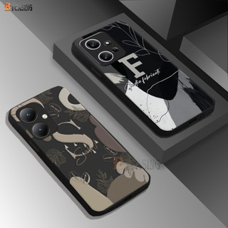 Dành Cho Redmi 13C 12 10 12C 10C 10A 9A 9C 9T A1 A2 Redmi Note 12 Pro Note 11 Pro 11s 10S 9 Note8 Poco M4 Pro M3 X5 X3 Nghệ Thuật Xám Morandi Cây Lá Graffiti Cạnh Thẳng Vỏ Mềm Bởi