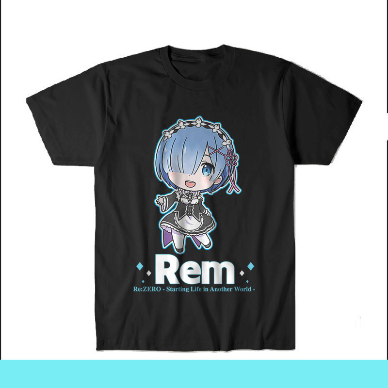 Áo thun Re:Zero Rem Chibi (Black) ngắn tay