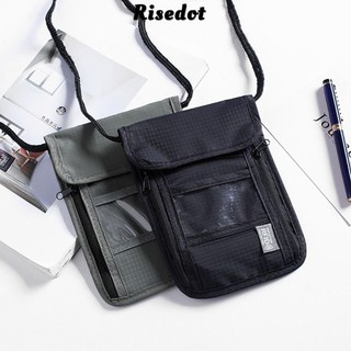 Túi ID hộ chiếu RFID, Túi đựng tài liệu chống nước bằng Nylon, Ví cổ đa chức năng di động dành cho nam