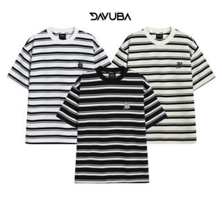 Áo thun kẻ sọc Dream DAVUBA nam nữ cộc tay cổ tròn SM059