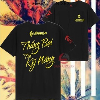 HOT- [Đủ Size]Áo Liên Quân Mobile màu đen mềm mịn Thắng bại tại kĩ năng - áo sale sốc / uy tín chất lượng