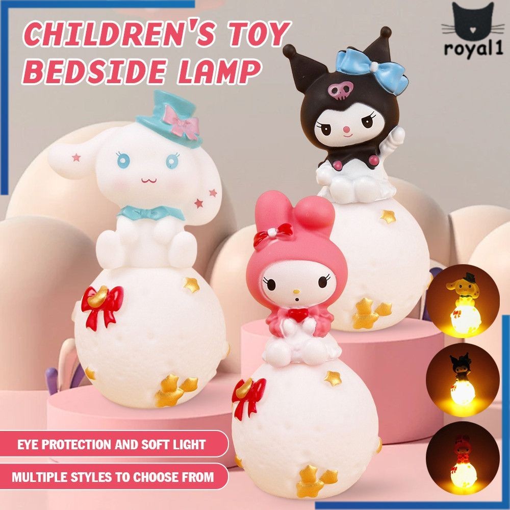 Sanrio Hello Kitty Kuromi Cinnamoroll Đèn ngủ đồ chơi trẻ em phát sáng Đèn ngủ Anime Kawaii Dễ thương cho trẻ em Quà tặng quà tặng royal1.vn