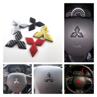 1 x nhãn dán biểu tượng vô lăng logo mitsubishi abs cho mitsubishi