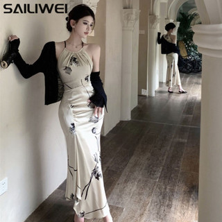 SAILIWEI váy Đầm váy nữ body đầm thời trang hàn quốc Cổ điển Fashion WCS2430LDM 12Z240321