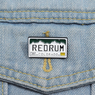 Bộ Phim Sáng Tạo ‘ Redrum ’ Sáng Tạo Men Trâm Văn Bản Nhãn Kim Loại Huy Hiệu Pin Phụ Kiện Trang Sức Quà Tặng