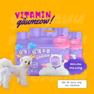 Bỉm cho chó mèo, tã cho thú cưng bịch 10 miếng thoáng khí, chống tràn, thấm hút tốt - gâumeow