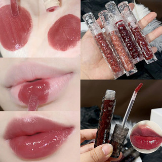 Chống Thấm Nước Lâu Dài Không Dễ Phai Màu - Mỹ Phẩm Môi Trang Điểm Nữ - Ánh Sáng Nước Màu Nâu Khỏa Thân - Son Môi Thủy Tinh Lỏng