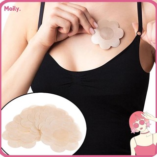  Bộ 10 miếng dán ngực màu nude kiểu dáng bông hoa an toàn khó nhận thấy MOILY