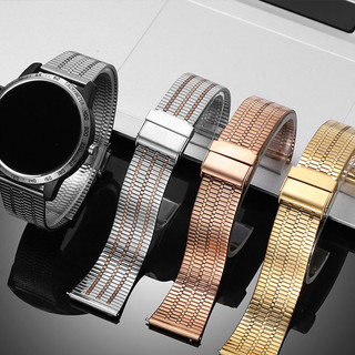 Dây đeo đồng hồ bằng thép không gỉ nguyên khối 20mm 22mm Dây đeo phát hành nhanh Milanese Mesh Band Nữ Dây đeo cổ tay Phụ kiện