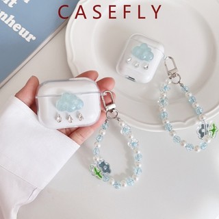 Ốp lưng Airpods 1 / 2 / 3 & Airpods Pro / Pro 2 Vỏ nơ ngọc trai thủ công có dây Vỏ silicon đào Airpod I12 & Vỏ thời trang I13 Airpod 3 Hype