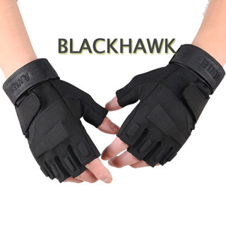 găng tay cụt ngón đi xe máy, chơi thể thao, tập gym, đi phượt hãng Blackhawh ĐEN