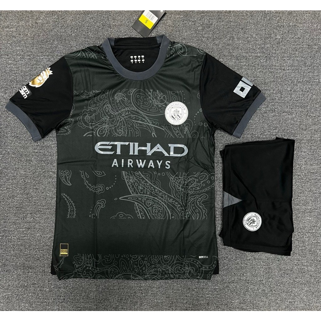 Bộ Quần Áo Thể Thao Bóng Đá, Đồ Đá Banh Clb Man city mẫu mới 2024  Màu đen chất fex thoáng mát