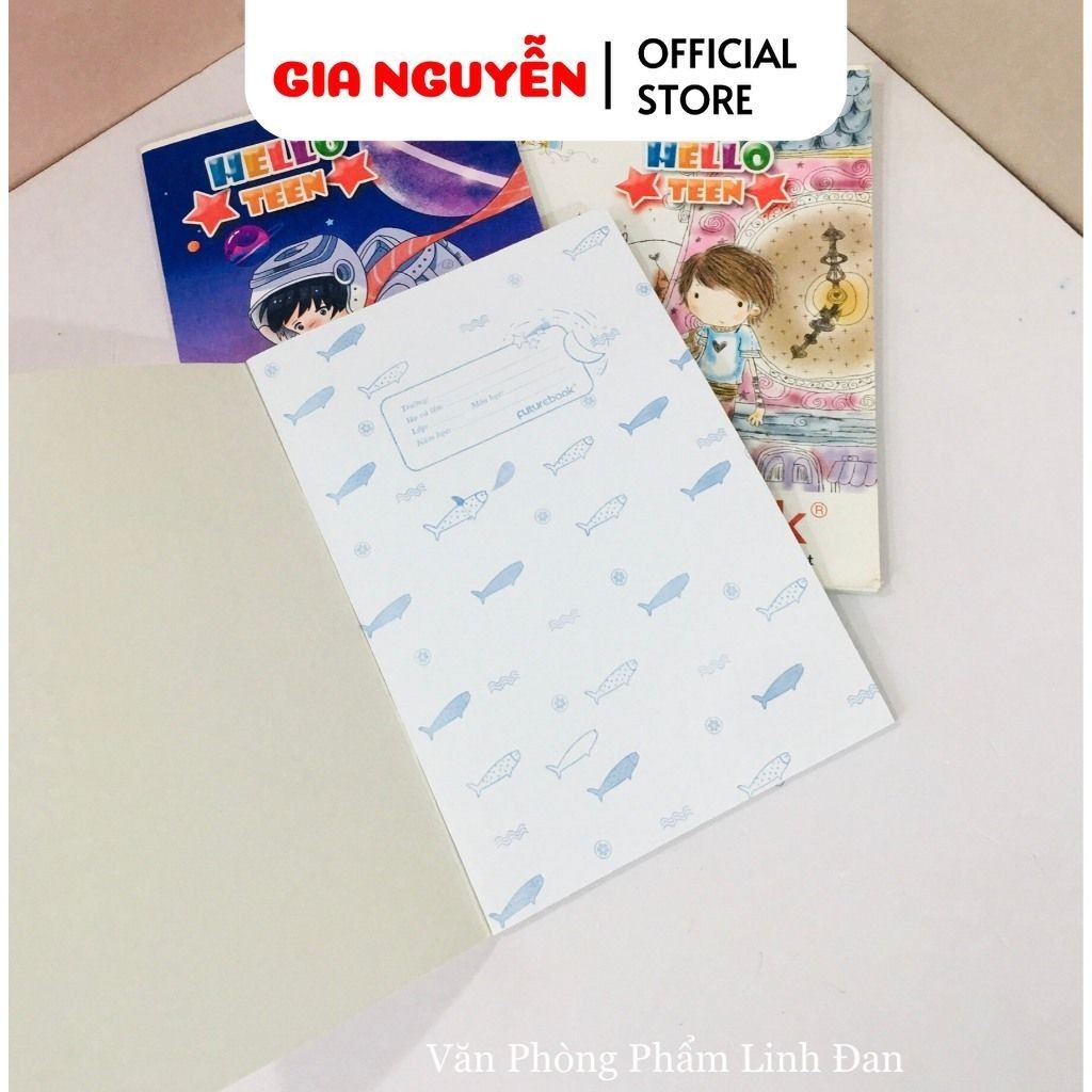 COMBO 5 Vở Kẻ Ngang B5 - Futurebook Hello Teen 80gsm 120 Trang (Cả Bìa)