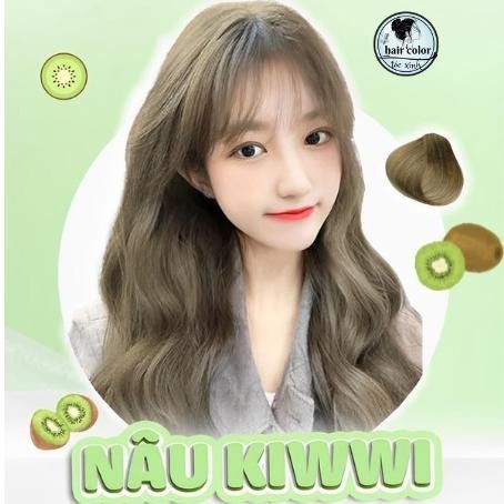 Thuốc Nhuộm Tóc Màu KIWI,  NÂU KIWI siêu hot Không Tẩy tặng kèm bao tay và mũ trùm đầu