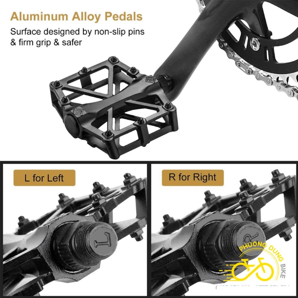 Pedan bàn đạp nhôm xe đạp (có thể gắn Strap)