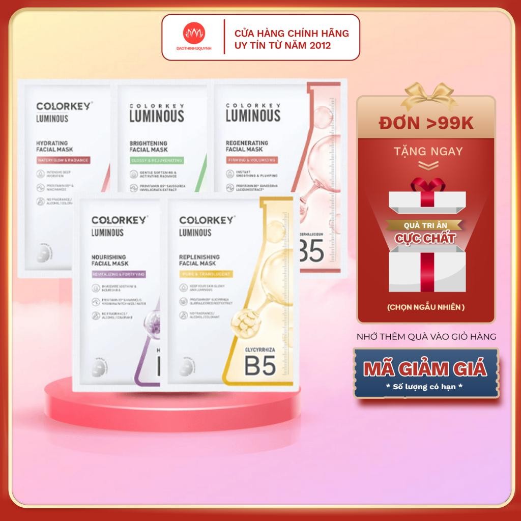 Mặt nạ Colorkey B5 Luminous Facial Mask giúp cấp ẩm phục hồi da - mặt nạ giấy color key 1 miếng/25ml | BigBuy360 - bigbuy360.vn