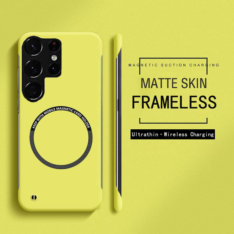 Ốp Điện Thoại Từ Tính Mỏng Cho Samsung Galaxy Note 20 10 S20 S21 S22 S23 FE S24 S25 Ultra Plus Vỏ Bảo Vệ Camera Cứng