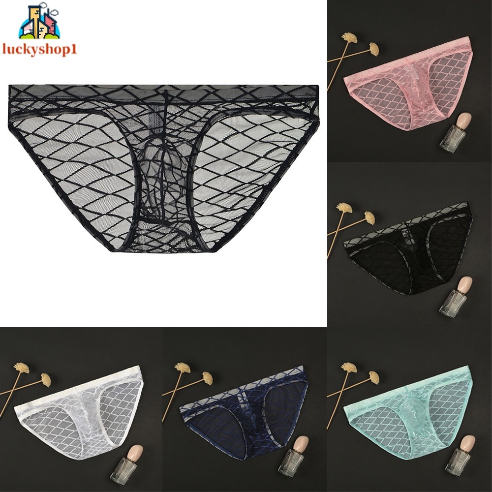 [Lck] Quần lót lưới nam xuyên thấu Quần lót Bikini ngắn gọn Quần lót chữ G