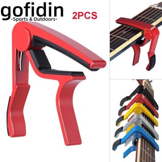 gofidin 2 Kẹp Tăng Tông Capo Bằng Hợp Kim Nhôm Thay Đổi Màu Sắc Dành Cho Đàn Guitar