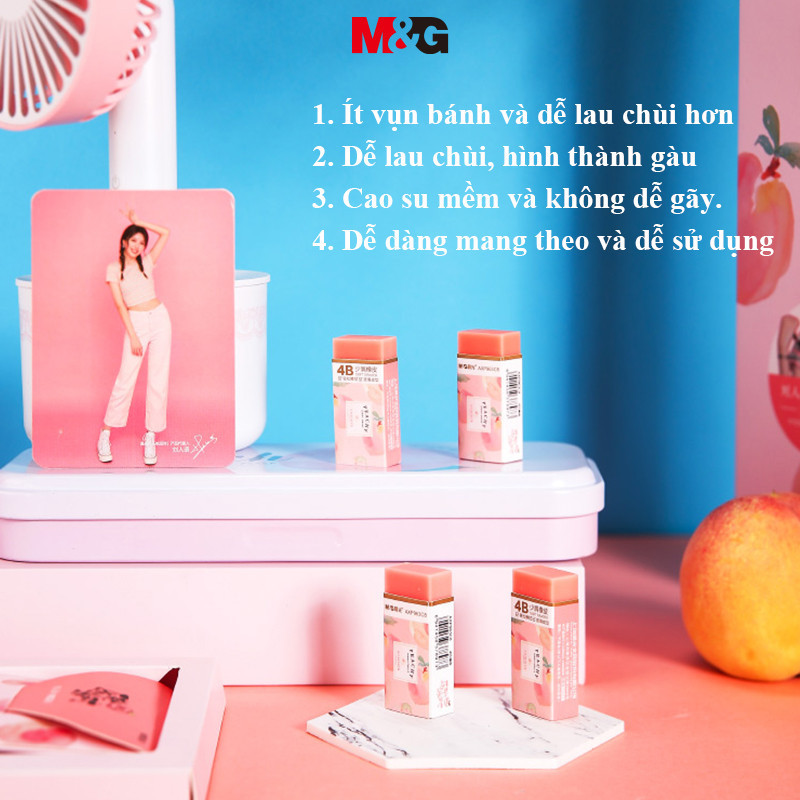 M&G  Gôm Tẩy   Tẩy Màu Đào 1 Cái