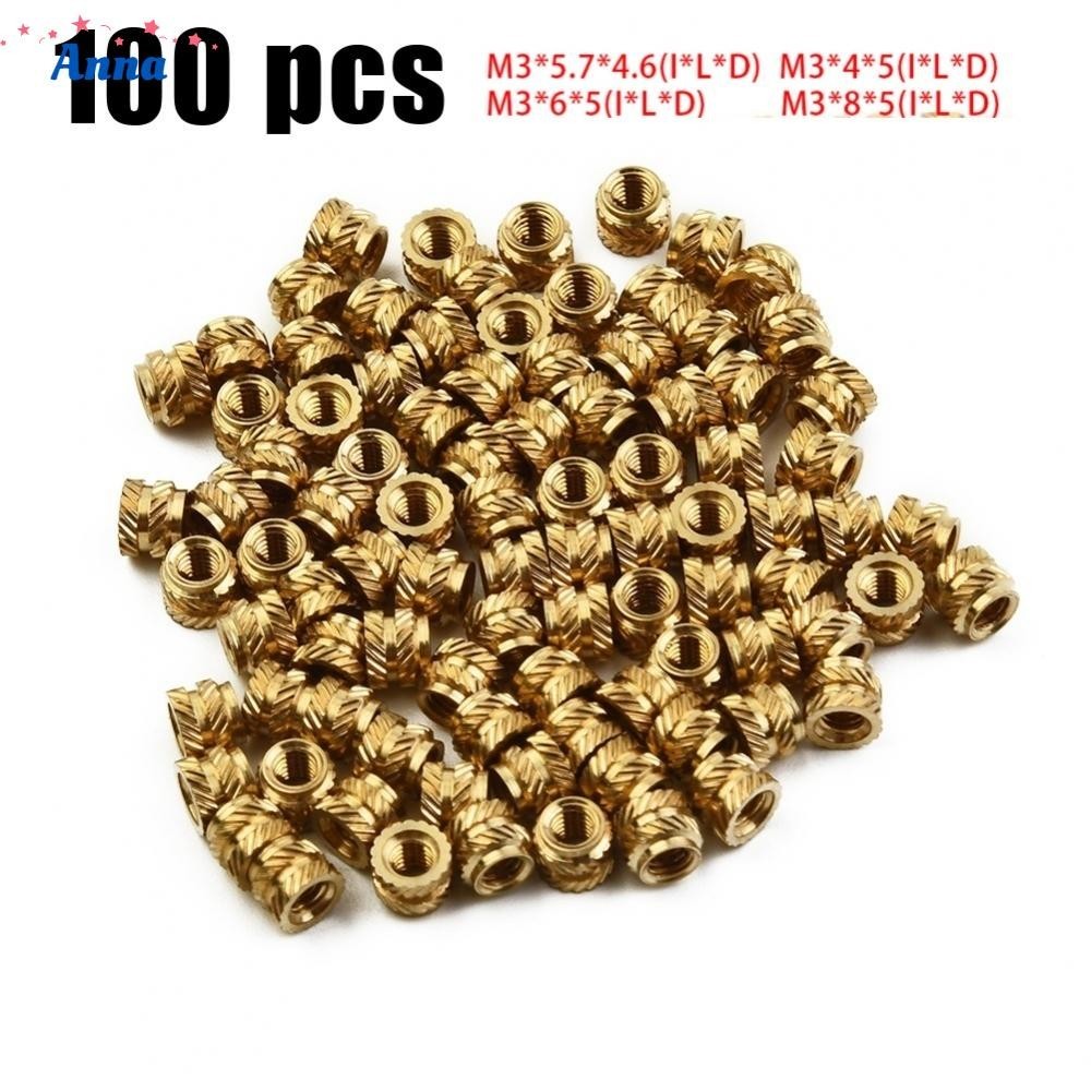 【Anna】Threaded Insert 100PCS Self-clinching Nut Type Brass High Quality Hardware