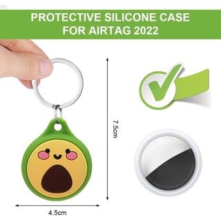 For AirTag Protective Case Silicone Keyring Protective Case Compatible with AirTags Protective Case for Apple AirTags Mini Apple AirTags Case Key Ring Case Lightweight Cover