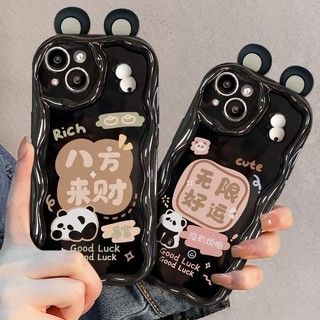 Ốp Điện Thoại Thích Hợp Cho IPhone 11 12 Pro Max X XR XS Max SE 7 Plus 8 Plus IPhone 13 Pro Max IPhone 14 15 Pro Max Thời Trang Độc Đáo Đẹp Phong Cách Panda INS