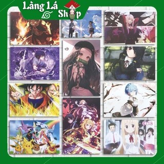 Combo 8 tấm Poster giấy in hình Anime Manga (One piece, slime, SAO, tokyo ghoul, Kimetsu, Re zero, Fate, Boku no hero..)