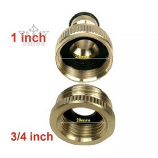 -new-brass hose tap connector 3/4\ 1/2\ threaded garden water pipe adapter-fitting