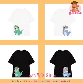 HOT ST Áo thun  Áo Cặp Đôi |Áo thun cặp đôi nam nữ form rộng Local Brand tay lỡ unisex, áo cặp bạn thân Chó