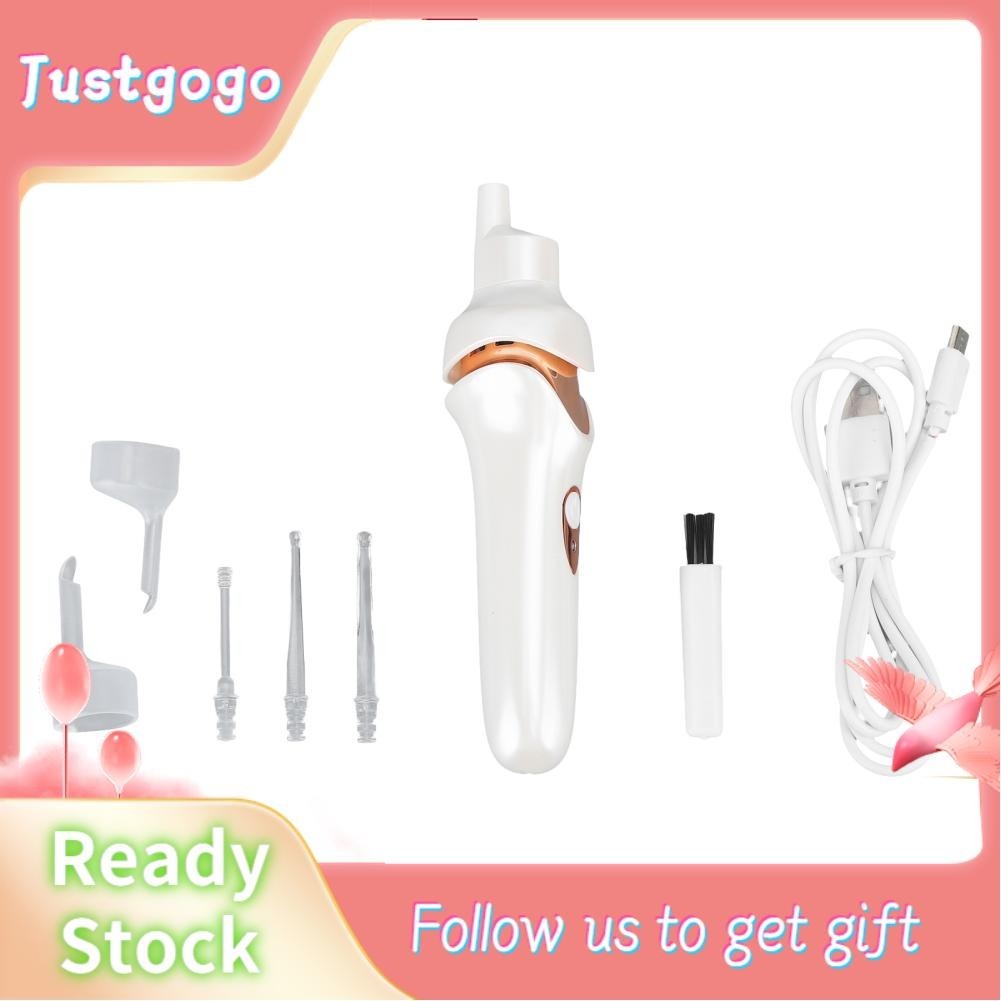 Justgogo Ear Wax Removal Kit  Replaceable Head Lower Noise Easy Use El