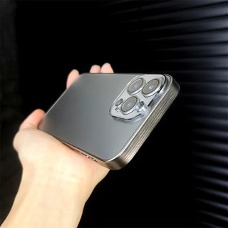 Màu xám titan mờ với vỏ cứng màng ống kính tương thích cho iPhone 11 12 13 14 15 Pro Max 14 15 Plus