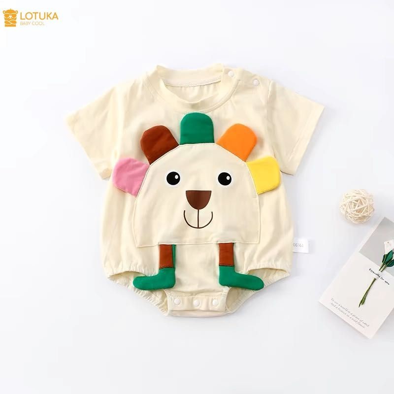 Bodysuit Thú Sắc Màu LOTUKA Cho Bé Trai Bé Gái, Bodychip Cho Bé, Quần Áo Trẻ Em Mềm Mát Size 3-12kg