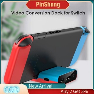 Pinshang Bộ chuyển đổi Video HDMI sang TV Type-C Bộ chuyển đổi chân đế sạc nhanh cho Nintendo Switch NS