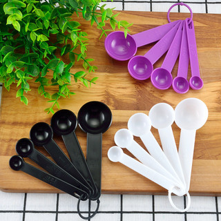5pcs/set Kitchen Measuring Spoon Measuring Cups Multifunctional Measuring Tools Portable Plastic Coffee Sugar Scoop Kitchen Gadgets WE