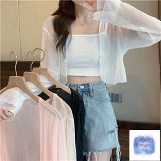 Áo Khoác Choàng Mỏng Cadigan Vải Xuyên Thấu Tay Dài Mùa Hè Mùa Thu Hottrend Style Nhẹ Nhàng Thanh Lịch | Tổng Kho ThảChi