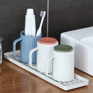 【FEELING 】Double Layer Drainer Tray Detachable Dish Rack Tea Draining Tray for Cup Fruit