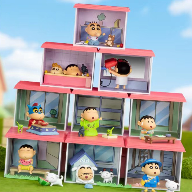 (✿Tùy chọn) 52TOYS Crayon Shinchan Crayon Shinchan 's Home Blind Box Hợp thời trang Chơi Tay-Run