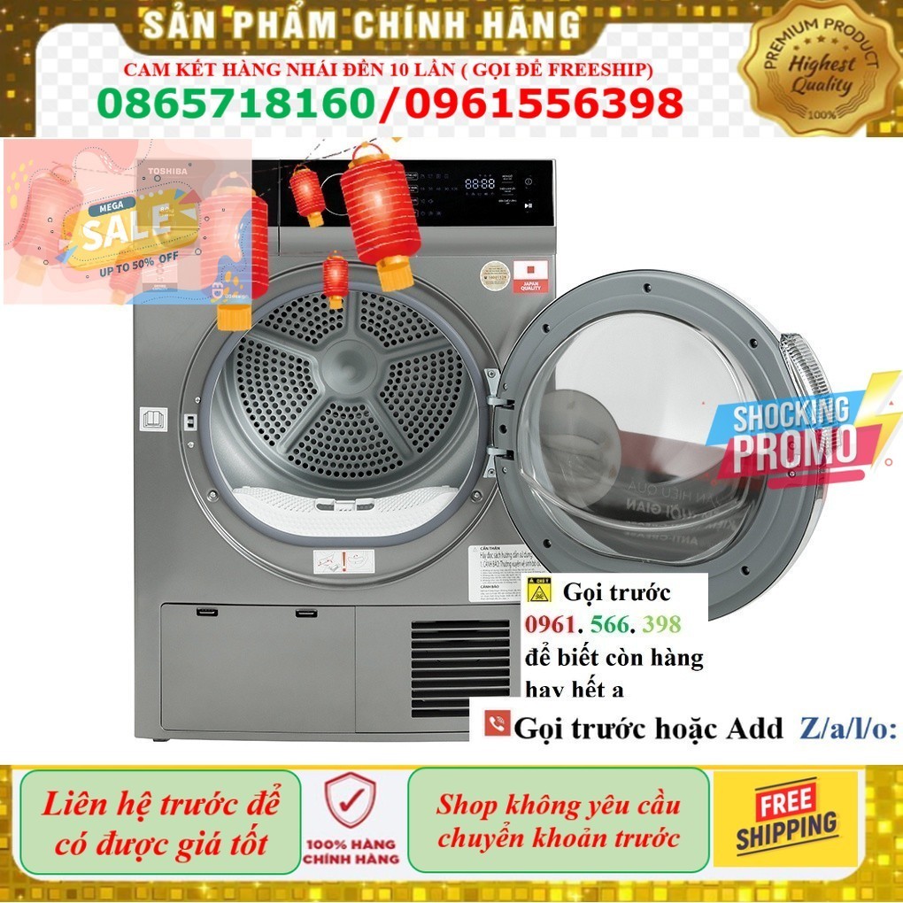 Kho TD-K90MEV(SK)  - Máy Sấy Ngưng tụ Toshiba 8 kg TD-K90MEV(SK)