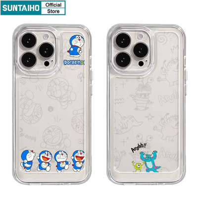 Suntaiho Ốp Lưng Ngộ nghĩnh Dễ Thương Nhân Vật Hoạt Hình Họa Tiết Dành Ốp điện thoại Trong Suốt TPU Mềm Chống Sốc Cho Iphone 15 14 12 13 11 Pro Max IP 7 8 Plus Iphon X Xs XR XsMax