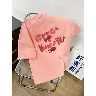 Hàng sẵn có FASHMILY 100% Cotton Phong Cách Hàn Quốc In Hình Đồ Họa Độc Đáo Tay Ngắn Nam Unisex Rời Quá Khổ Tee Nữ Áo