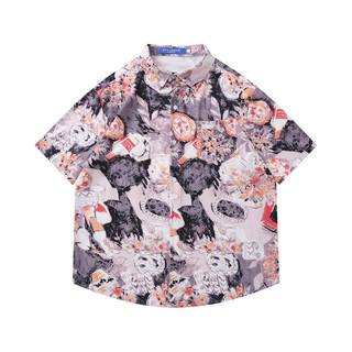 Áo Sơ Mi Hoa Mùa Hè Cardigan Áo Sơ Mi Tay Ngắn Bé Trai Hawaii Áo Sơ Mi Cặp Đôi Cổ Điển Mặc Phong Cách Kỳ Nghỉ Áo Sơ Mi Tay Ngắn Năm Điểm Áo Sơ Mi Bé Trai Áo Sơ Mi Hoa Rời Áo Sơ Mi Retro Hiệu Suất Trang Phục Stre
