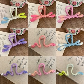 Kẹp tóc bướm lớn kim loại Gradient Hàn Quốc