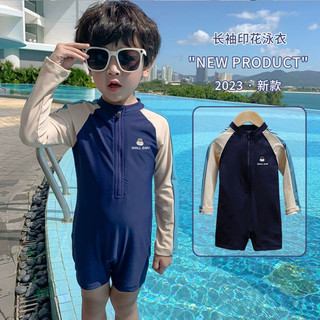 IKIDS Đồ bơi cho trẻ em bé trai một mảnh đồ bơi dài tay áo nhanh khô một mảnh đồ bơi