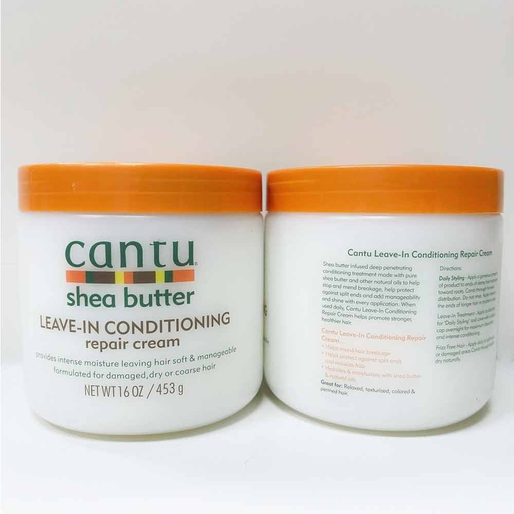Cantu Shea Butter Leave‑In Conditioning Repair Cream | 453g, Shea Butter Hair Cream, Hydrating Care