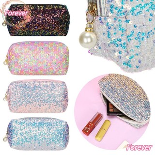 Túi đựng mỹ phẩm trang điểm đính sequin hình đuôi cá chất lượng cao