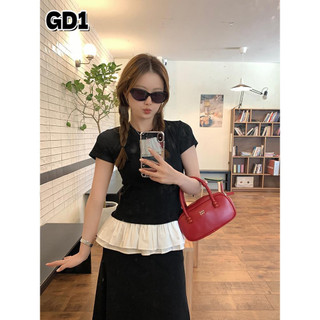 Girl's Paradise áo phông áo thun nữ croptop baby tee INS Vintage Thể thao Korean WTX2430RFC 13Z240328