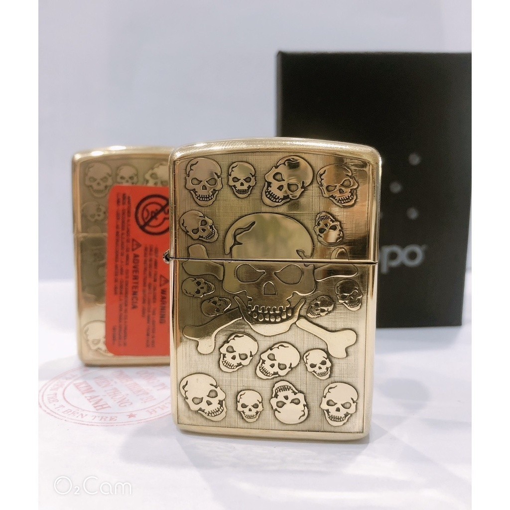 Vỏ Zippo Armor vỏ dầy, khắc chìm chủ đề Hải Tặc, Hàng loại 1 vỏ bằng đồng có tem đỏ