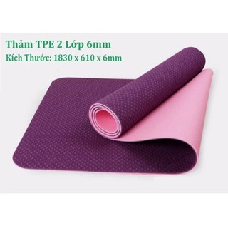 THẢM TẬP YOGA TPE CAO CẤP 2 LỚP, Thảm tập Yoga 2 lớp sản xuất từ TPE – cao su non với chất lượng tốt_gia dụng 1990