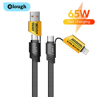 Cáp USB sạc nhanh 4 trong 1 Elough Cáp 65W Type C sang Type C PD cho dây dữ liệu điện thoại di động